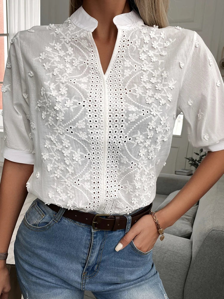 GR | Elegant V-neck top 
