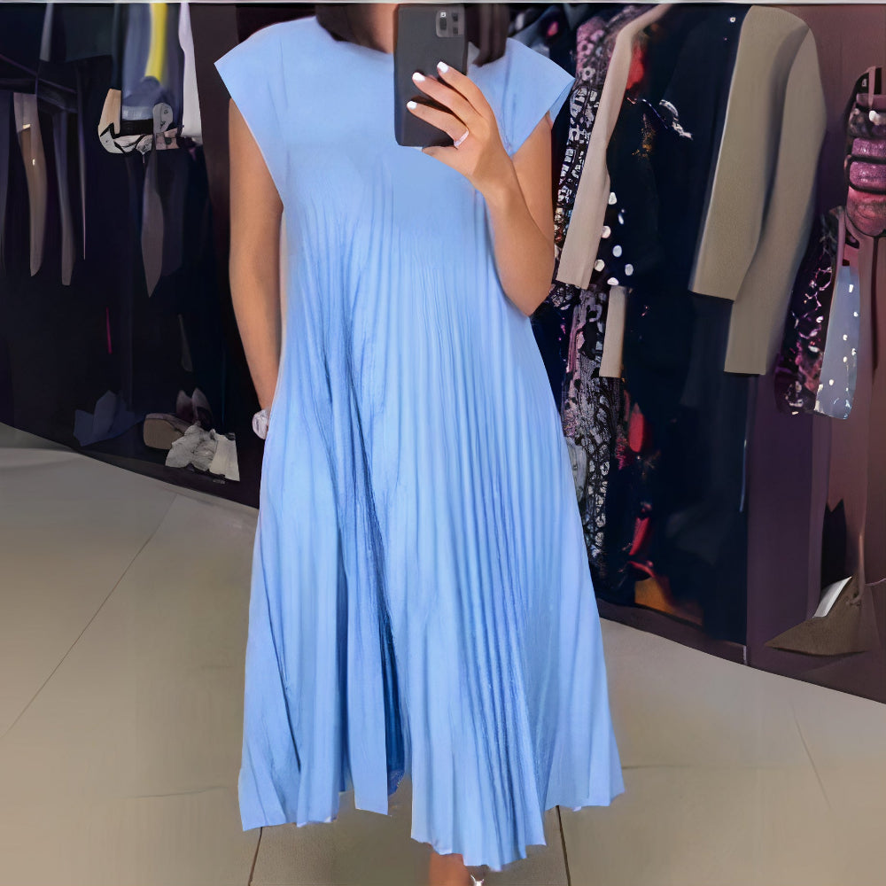 GR | Schicke Plissierte Sommerkleid Mit Einer Schmeichelhaften Passform