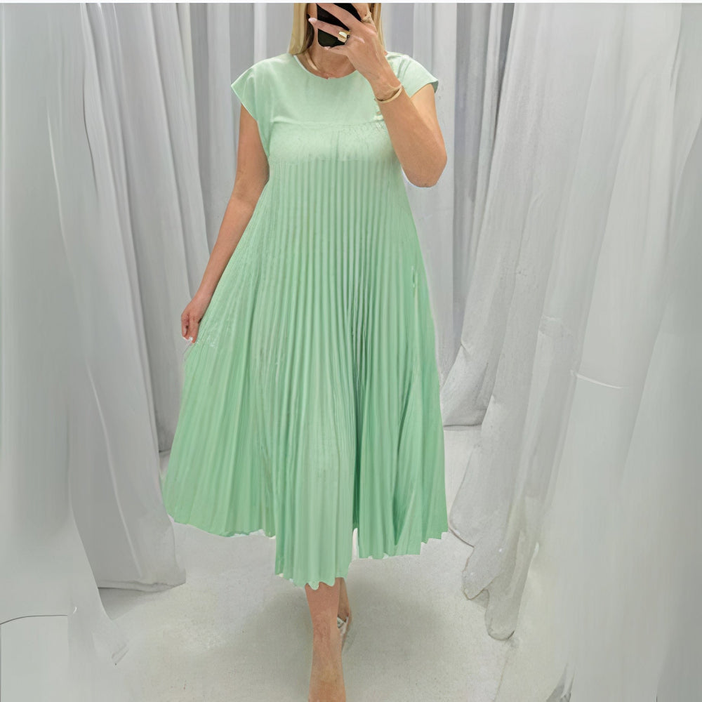 GR | Schicke Plissierte Sommerkleid Mit Einer Schmeichelhaften Passform