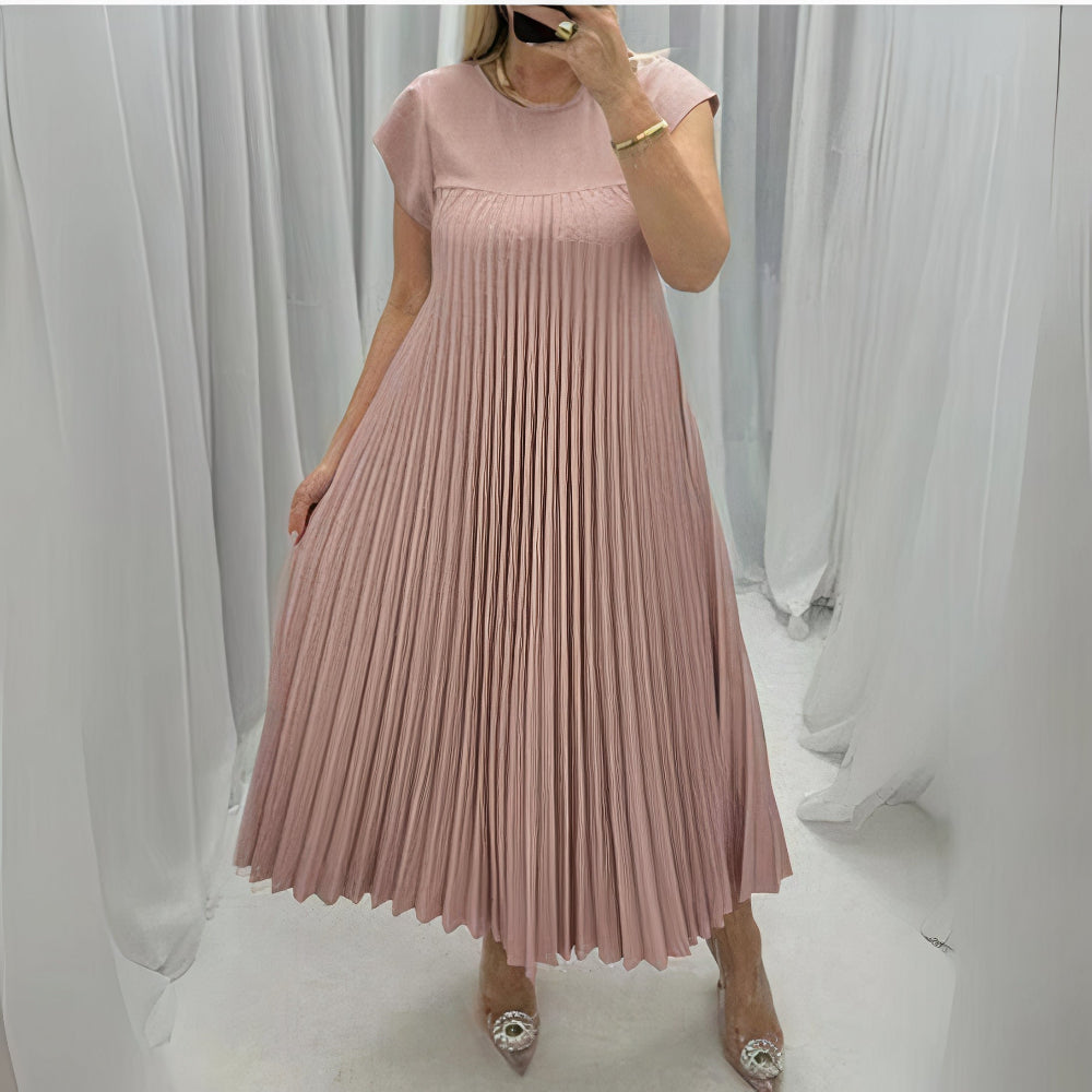 GR | Schicke Plissierte Sommerkleid Mit Einer Schmeichelhaften Passform