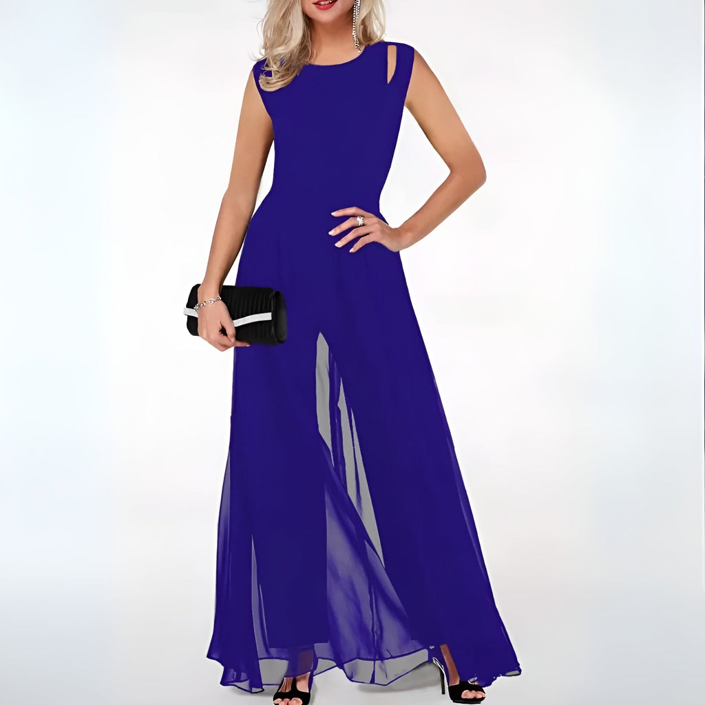 GR | Jumpsuit - Chiffon - Sleeveless - Elegant style for special occasions