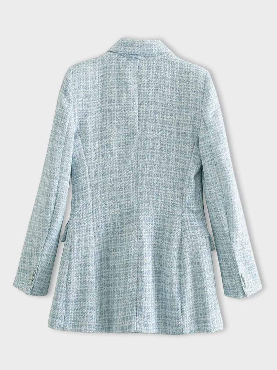 tailored women's blazer in light blue