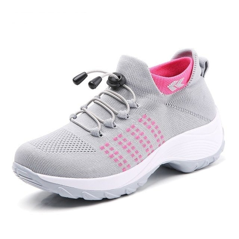 GR | Breathable Slip-on Sneakers with Adjustable Laces for Women