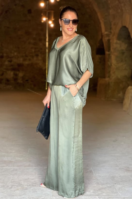 GR | V-neck 2-piece set