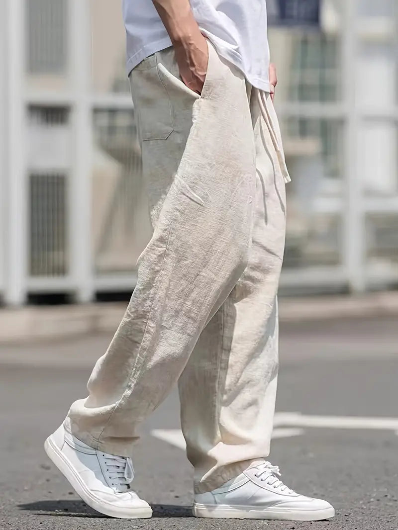 GR | Baggy linen trousers, airy summer trousers with soft wearing comfort