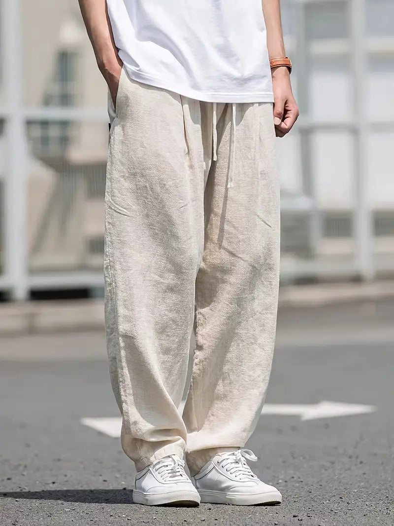 GR | Baggy linen trousers, airy summer trousers with soft wearing comfort
