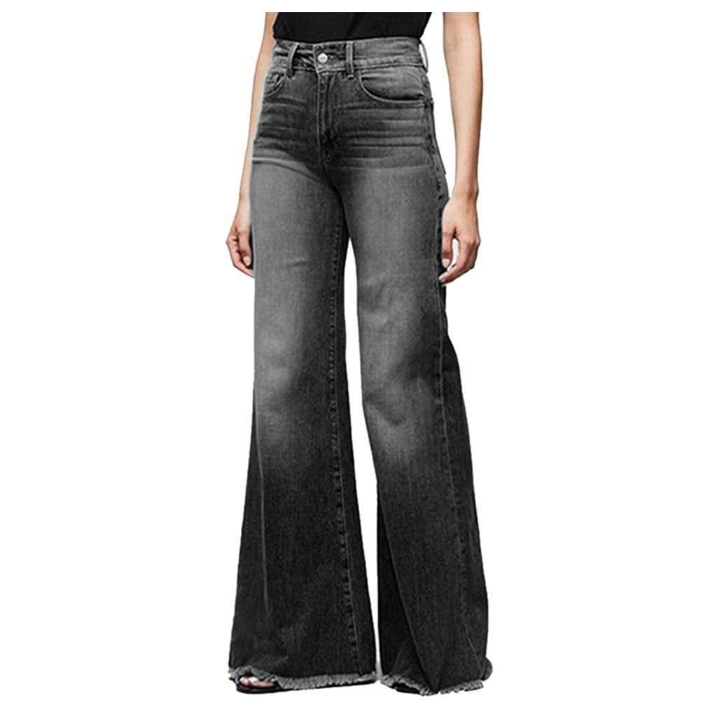 GR | High-waisted wide-leg jeans