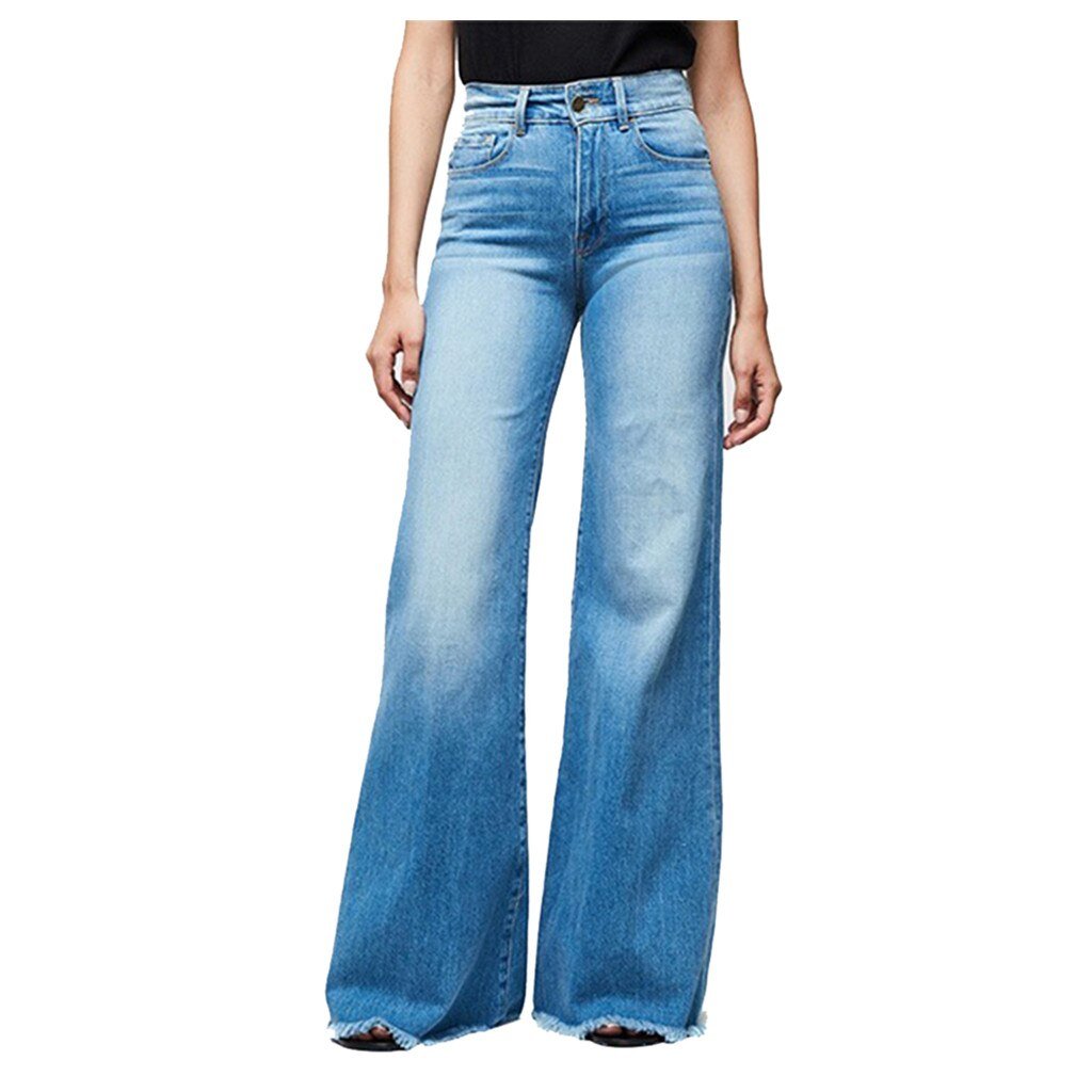 GR | High-waisted wide-leg jeans