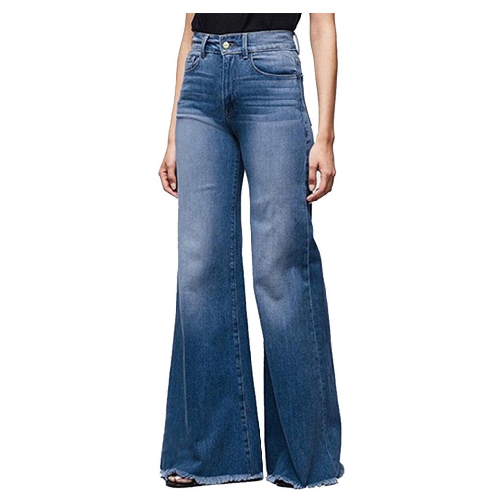 GR | High-waisted wide-leg jeans