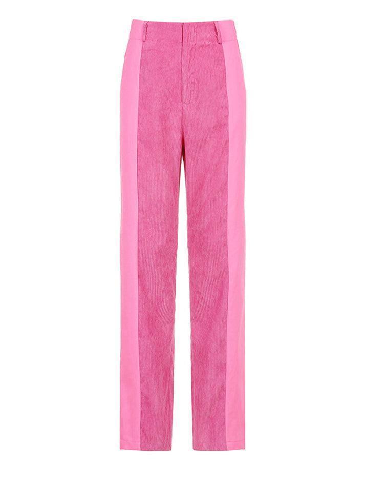 GR | High-waisted Y2k Corduroy Wide Leg Trousers