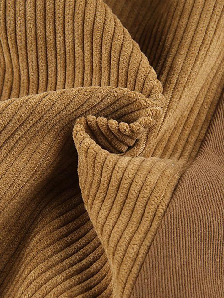 GR | High-waisted Y2k Corduroy Wide Leg Trousers