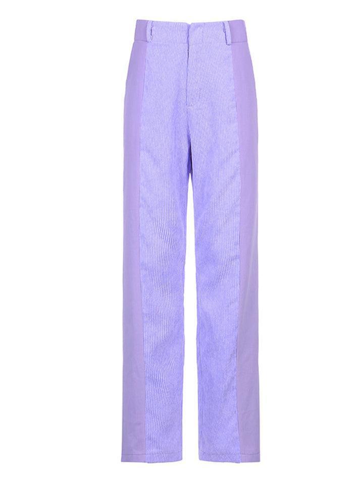 GR | High-waisted Y2k Corduroy Wide Leg Trousers