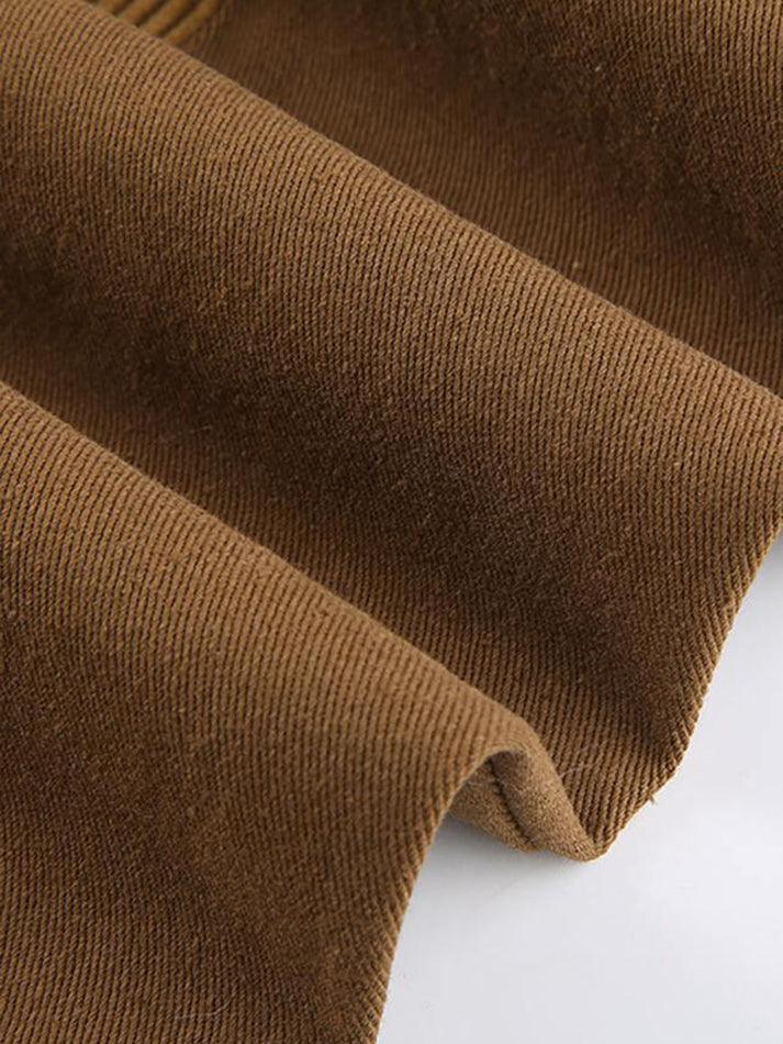 GR | High-waisted Y2k Corduroy Wide Leg Trousers
