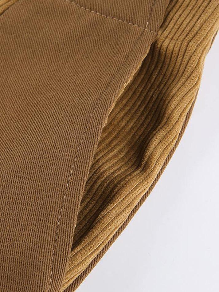 GR | High-waisted Y2k Corduroy Wide Leg Trousers