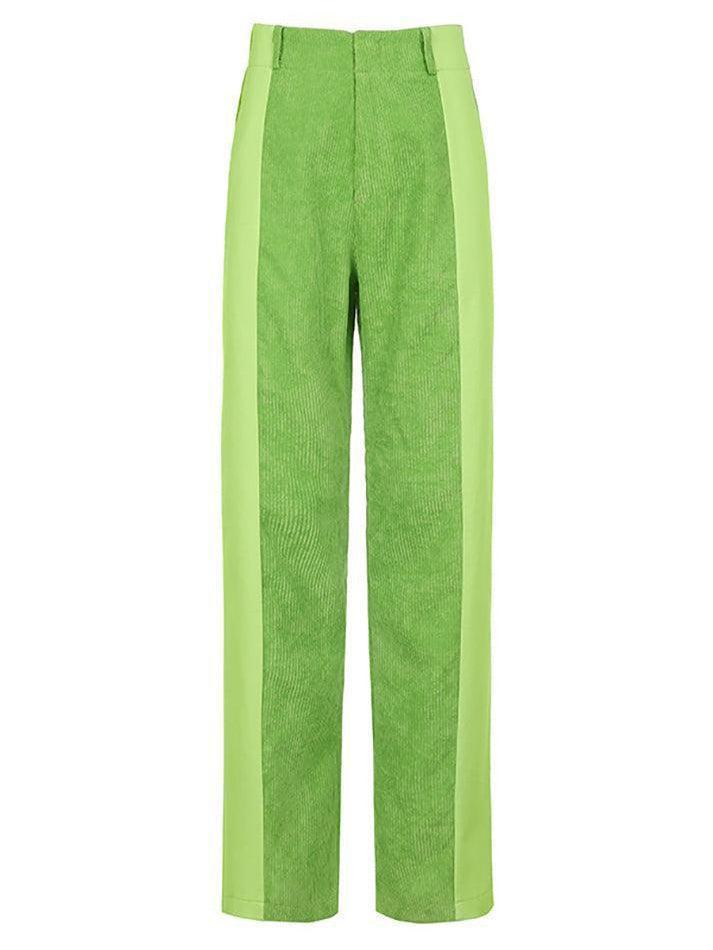 GR | High-waisted Y2k Corduroy Wide Leg Trousers