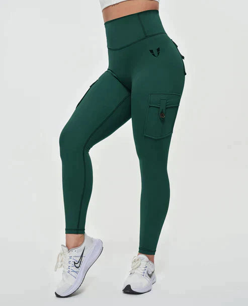 GR | High-waisted cargo leggings 