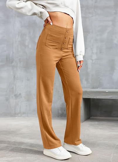 GR | Damen Elastische Freizeithosen mit hoher Taille