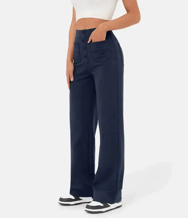 GR | Damen Elastische Freizeithosen mit hoher Taille