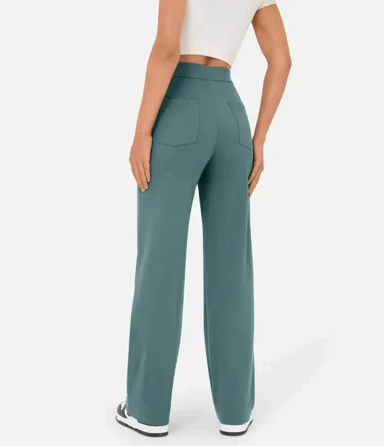 GR | Damen Elastische Freizeithosen mit hoher Taille