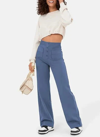 GR | Elastische Freizeithosen mit hoher Taille fur Damen