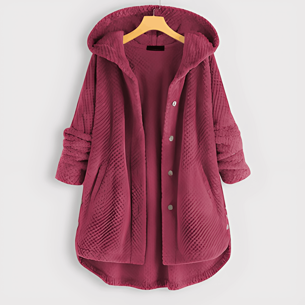GR | Wärmende Strickjacke mit weichem Futter und Kapuze für Damen
