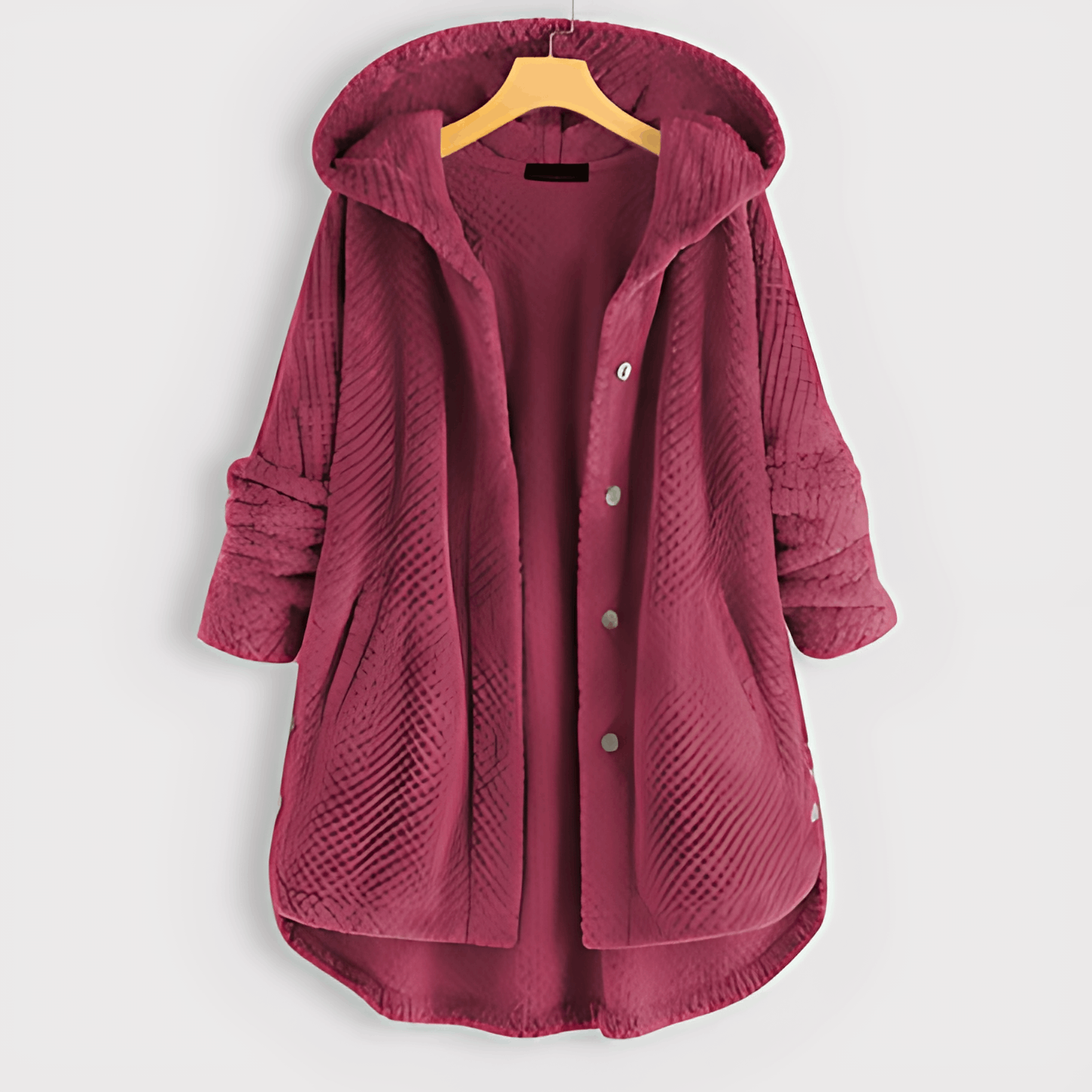 GR | Wärmende Strickjacke mit weichem Futter und Kapuze für Damen