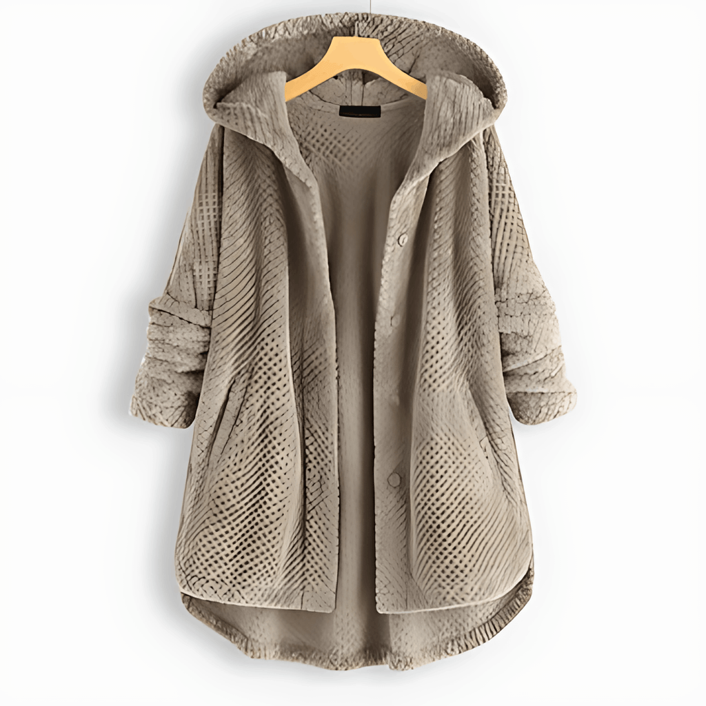 GR | Wärmende Strickjacke mit weichem Futter und Kapuze für Damen