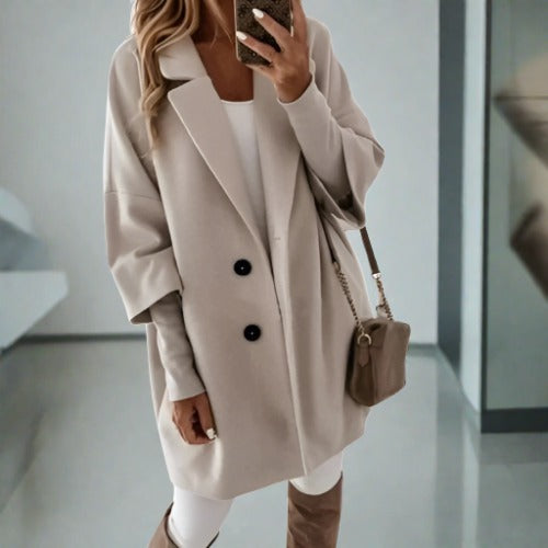 GR - Women's chic oversized coat in ivory