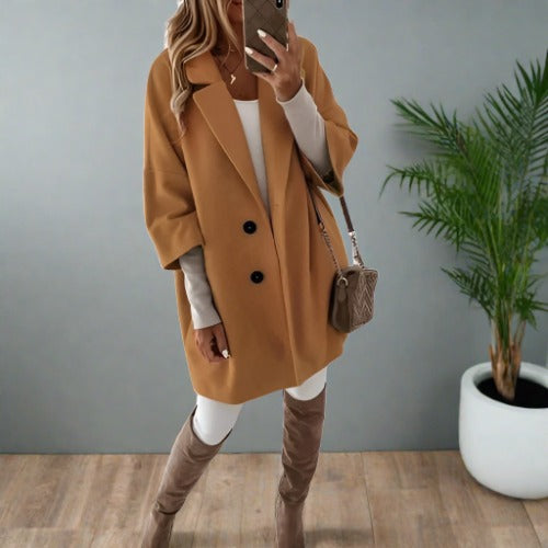 GR - Women's chic oversized coat in ivory