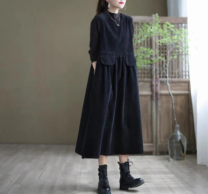 GR - Retro corduroy dress