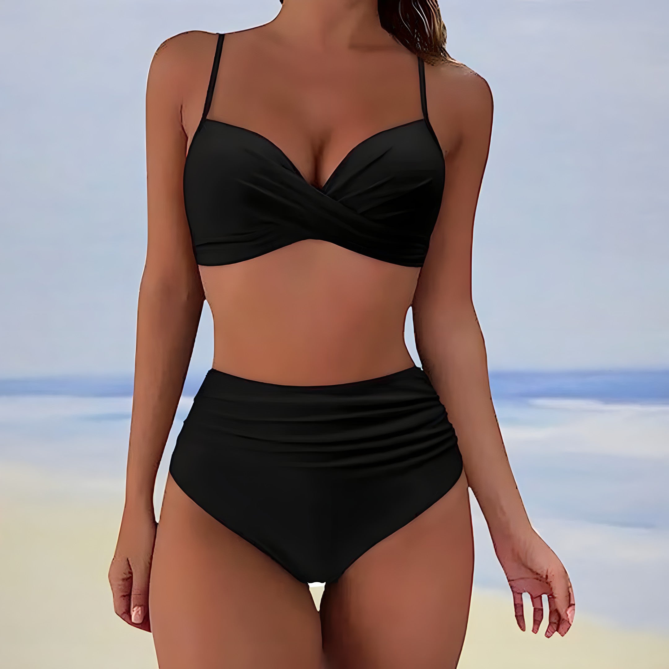 GR | High-waisted bikini for women, summer swimwear 