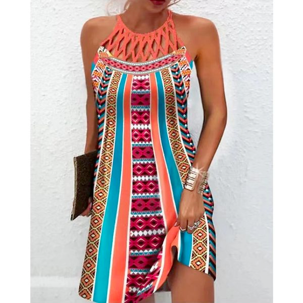 Woman Halter Summer Dress 
