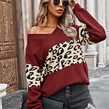 GR V-Ausschnitt Leopard Pullover