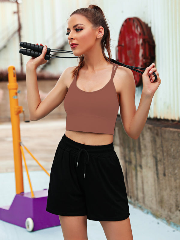 GR  | 3er Pack Damen Sport Bh Gepolstert Crisscross Yoga Bh Nahtlos Mittel Impact Fitness Activewear