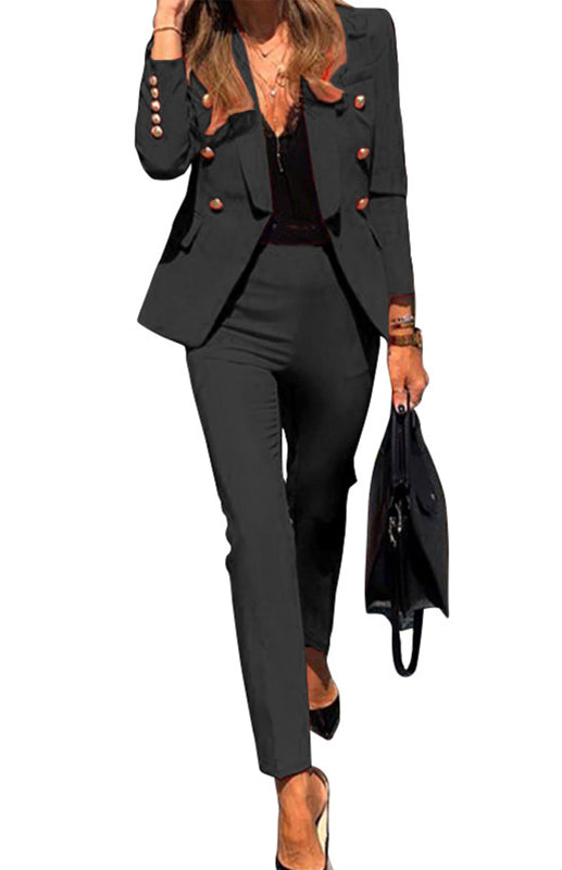 GR | New solid color fashion two-piece suit 