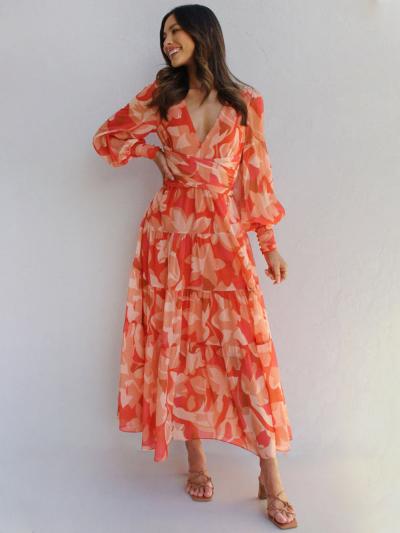 GR | Radiant long-sleeved maxi dress