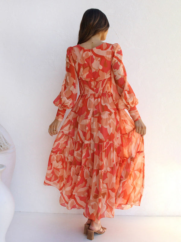GR | Radiant long-sleeved maxi dress