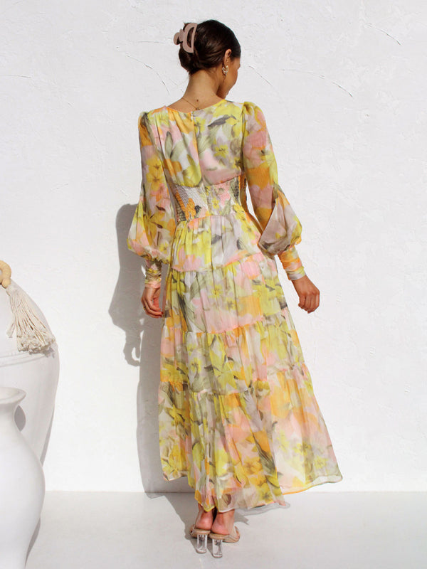 GR | Radiant long-sleeved maxi dress