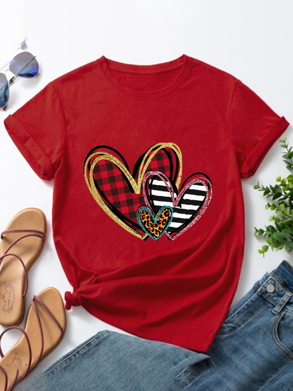 GR | Damen Grafikdruck Kurzarm-T-Shirt