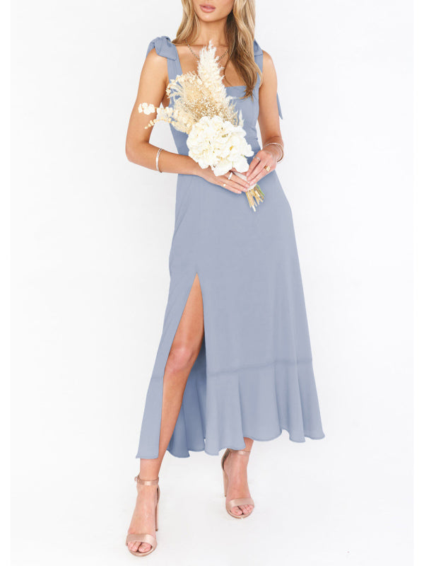 GR | Women's Elegant and Fashionable Pendulum Slit Dress with French High-End Feeling 