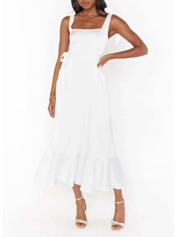 GR | Women's Elegant and Fashionable Pendulum Slit Dress with French High-End Feeling 