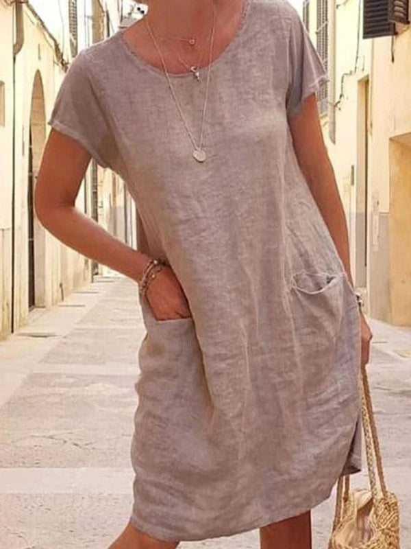 GR | Leinenkleid mit Taschen