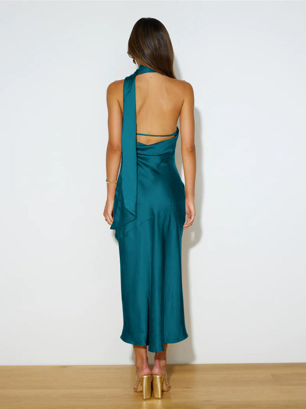 GR | Vibrant Halter-Midi-Kleid
