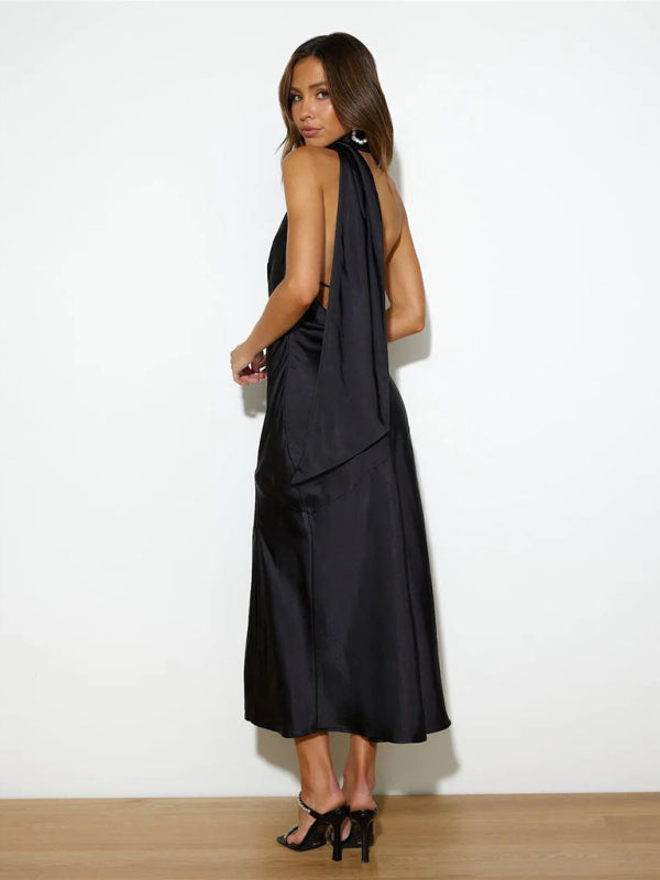 GR | Vibrant Halter-Midi-Kleid