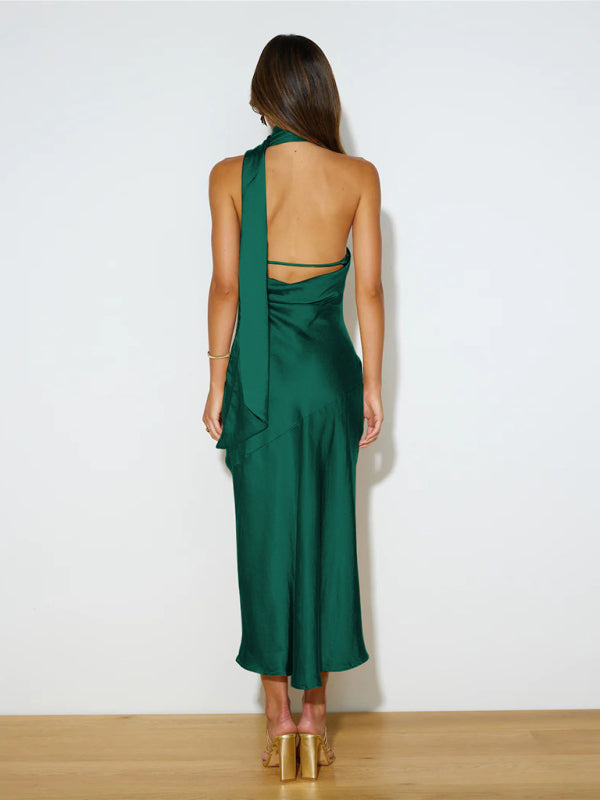 GR | Vibrant Halter-Midi-Kleid