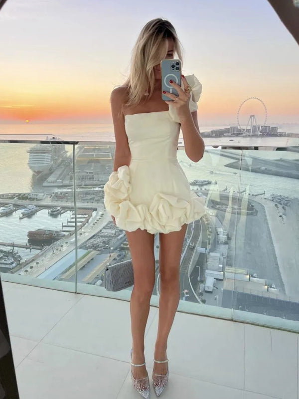 GR |  Ein-Schulter-Minikleid
