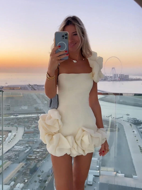 GR |  Ein-Schulter-Minikleid
