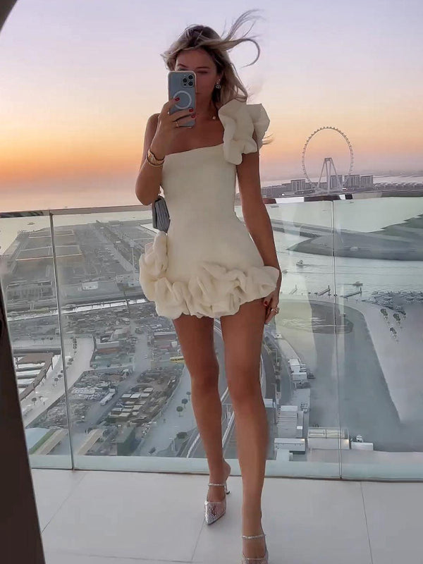 GR |  Ein-Schulter-Minikleid