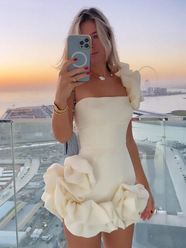 GR |  Ein-Schulter-Minikleid