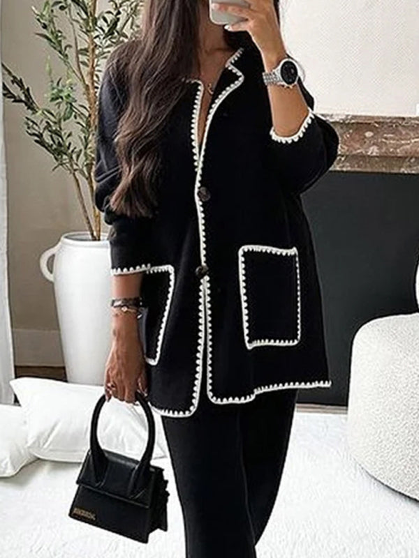 GR | Women's elegant two-piece fashion suit set 
